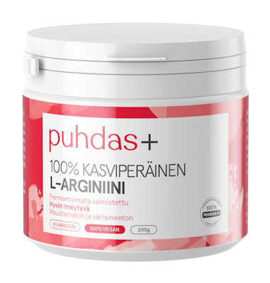 Puhdas+ 100% Kasviperäinen L-Arginiini 200g