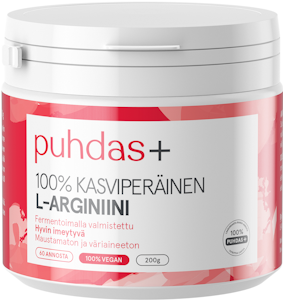 Puhdas+ 100% Kasviperäinen L-Arginiini 200g