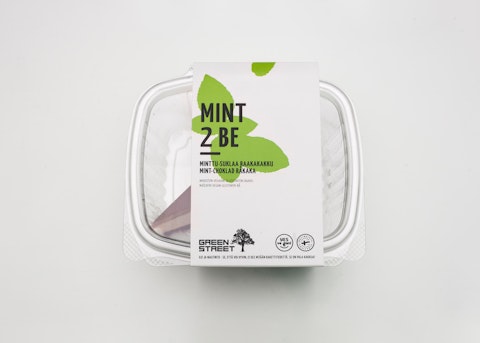 GreenStreet Mint 2 Be minttu-suklaa raakakakku 92g vegaaninen pakaste