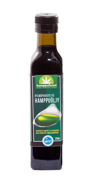 HamppuFarmin kylmäpuristettu hamppuöljy 250ml