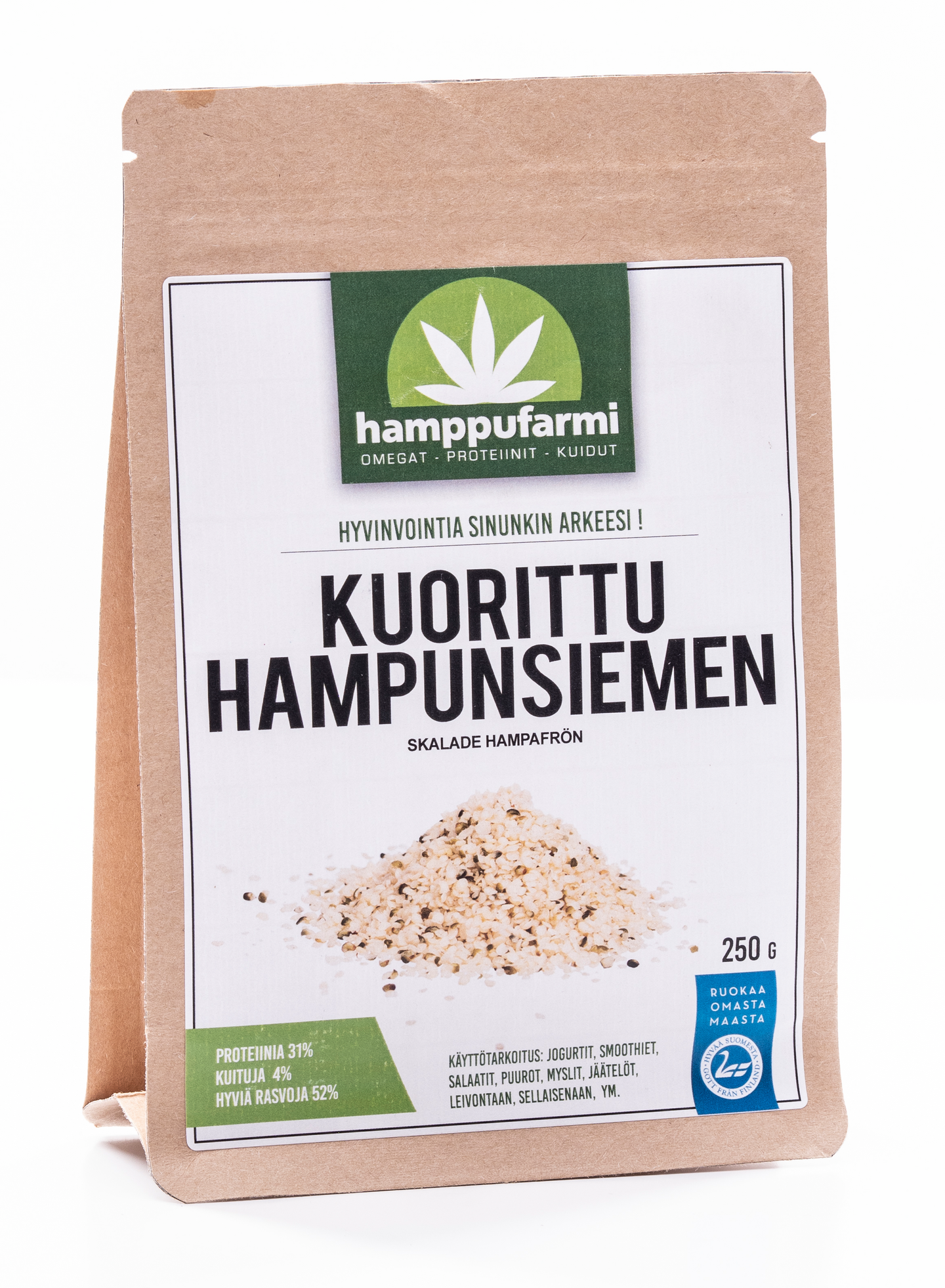 Hamppufarmi Kuorittu Hampunsiemen 250g