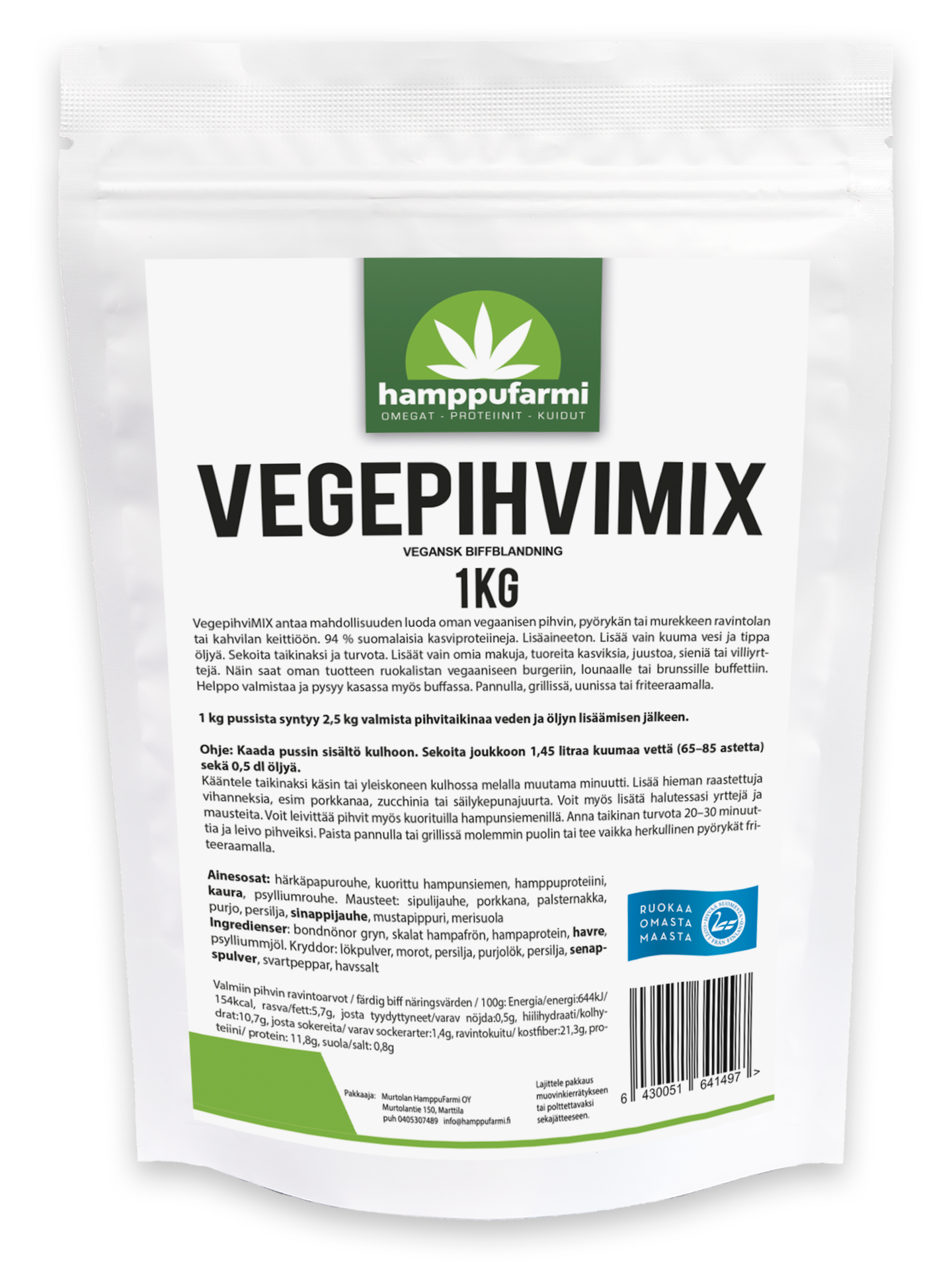 HamppuFarmi Vegepihvimix 1kg