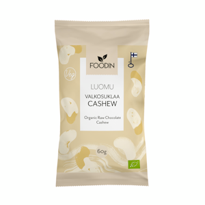 Foodin Valkosuklaacashew 60g luomu