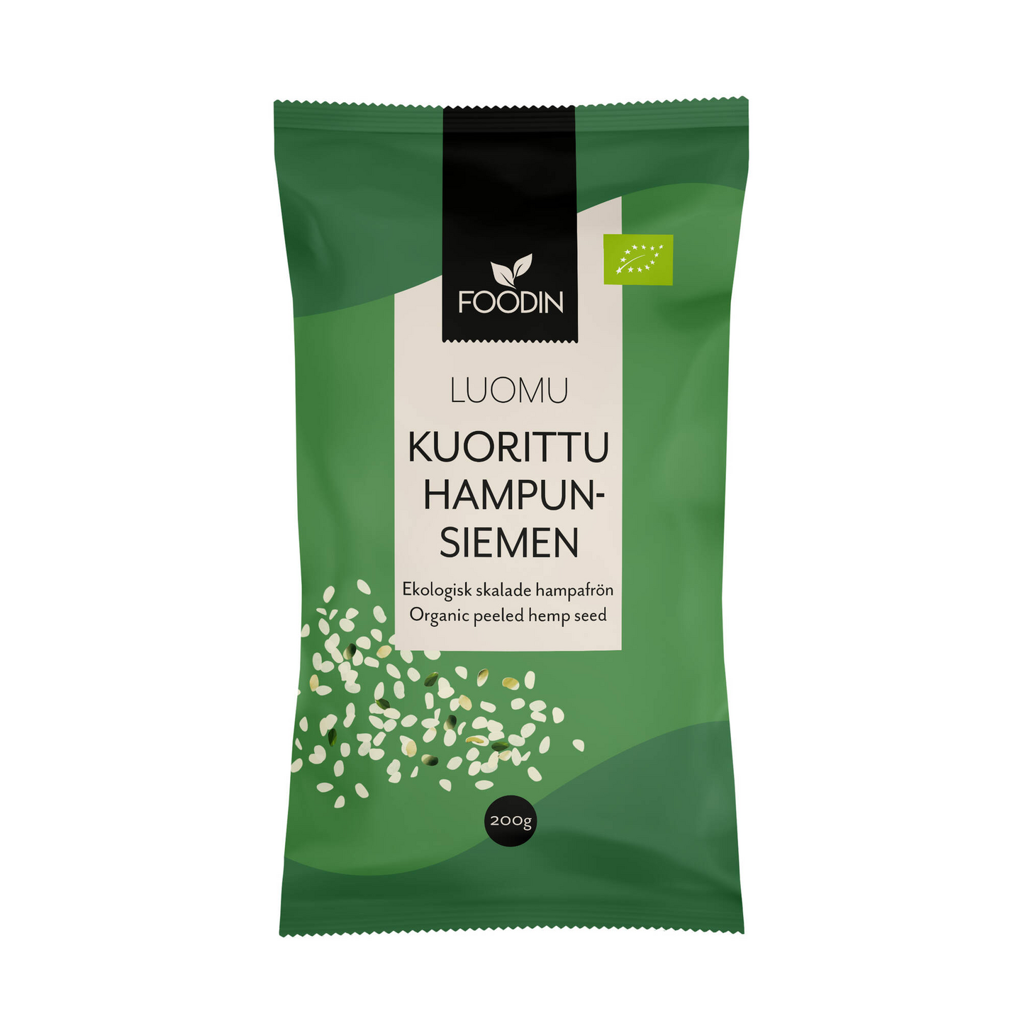Foodin Kuorittu hampunsiemen 200g luomu