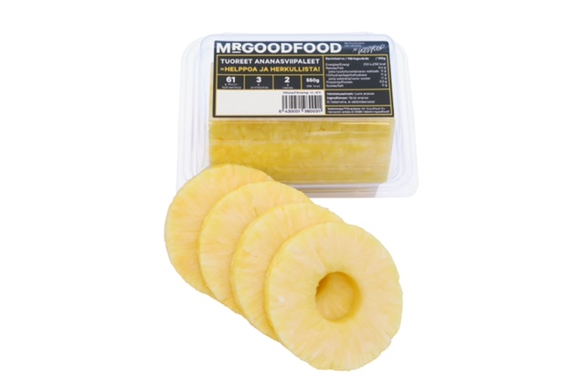 Mr. Goodfood Ananas viipale kuorittu 550g tuore