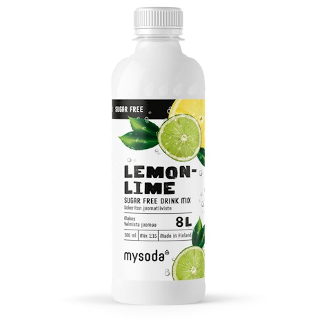 MySoda Sitruuna-Lime sokeriton 0,5l