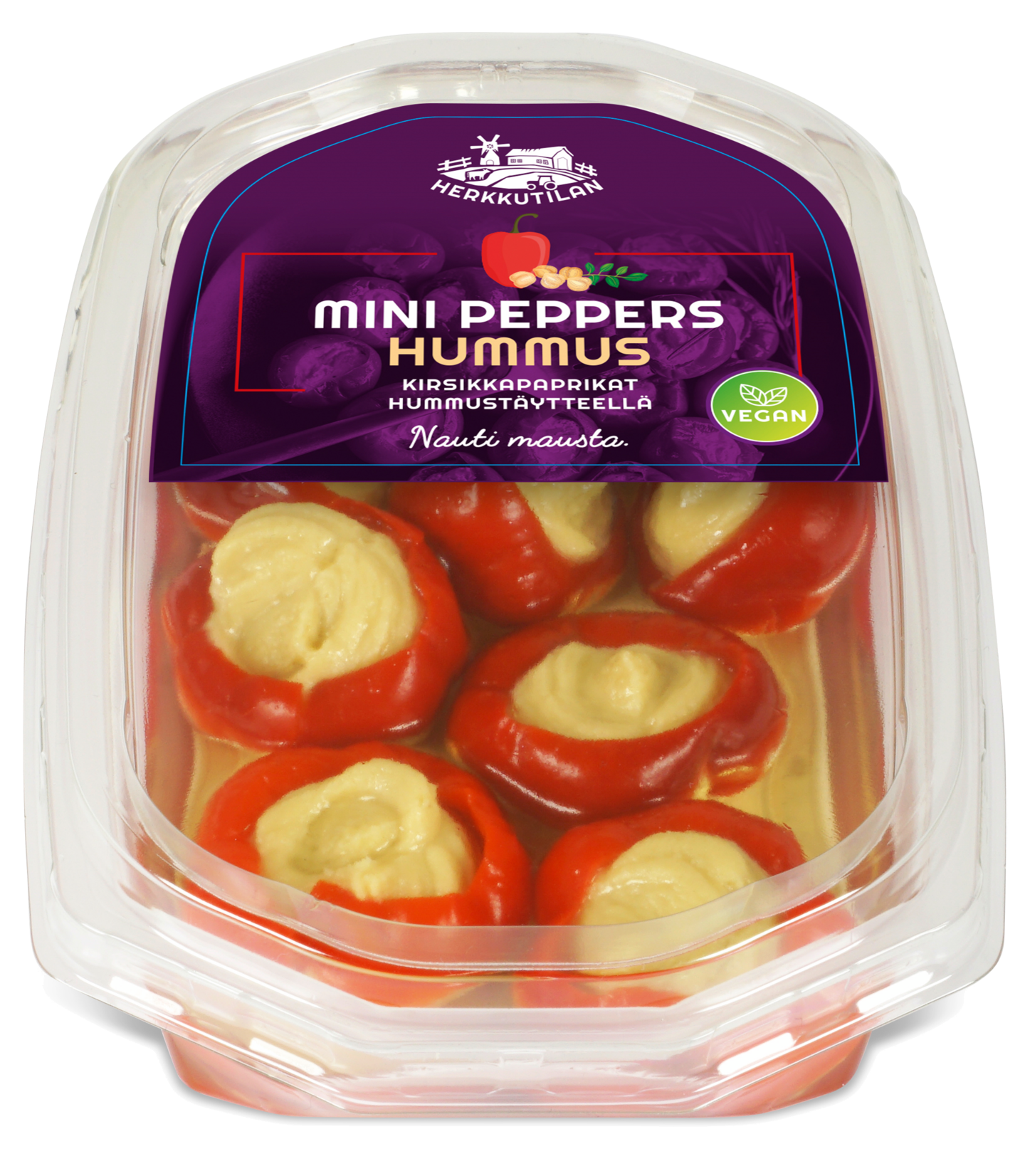 Herkkutilan mini peppers 140/100g hummus | K-Ruoka Verkkokauppa