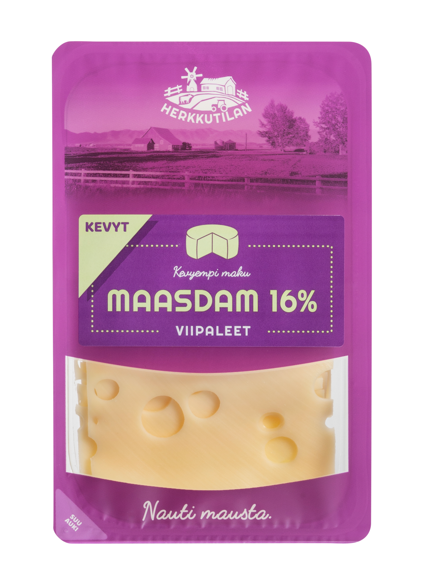 Herkkutilan Maasdam 200g 16% viipale