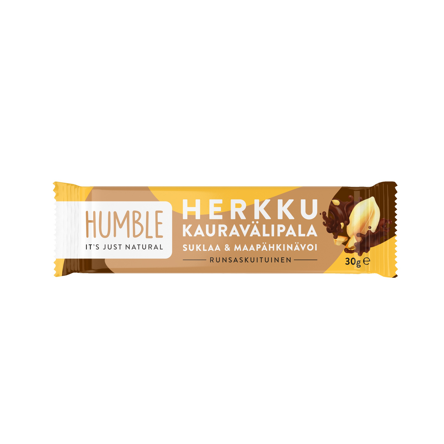 Humble kaurapatukka 30g maapähkinä suklaa