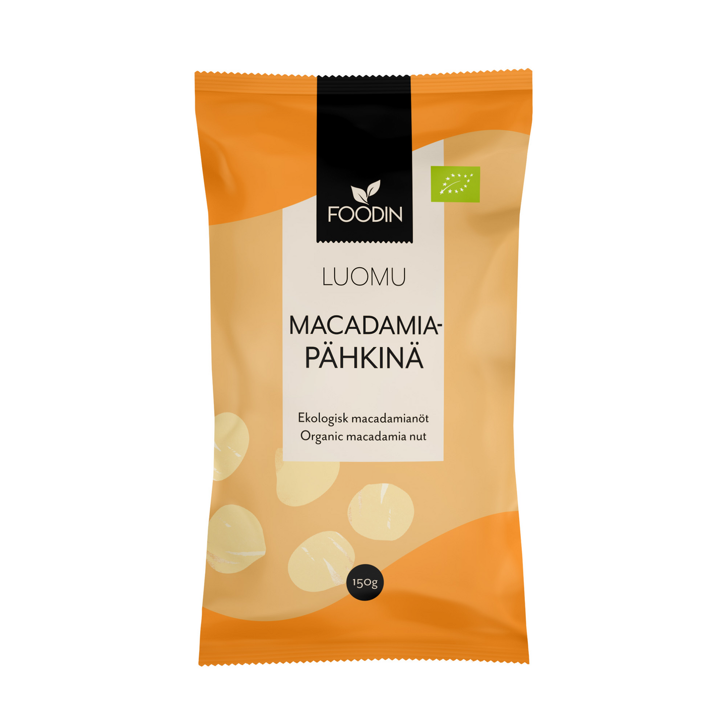 Foodin macadamiapähkinä 150g luomu