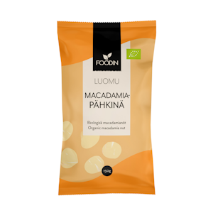 Foodin macadamiapähkinä 150g luomu