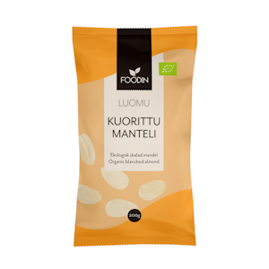 Foodin Kuorittu manteli 200g luomu