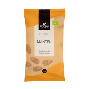 Foodin manteli 200g luomu