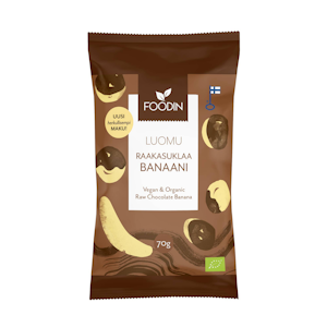 Foodin suklaabanaani 70g luomu