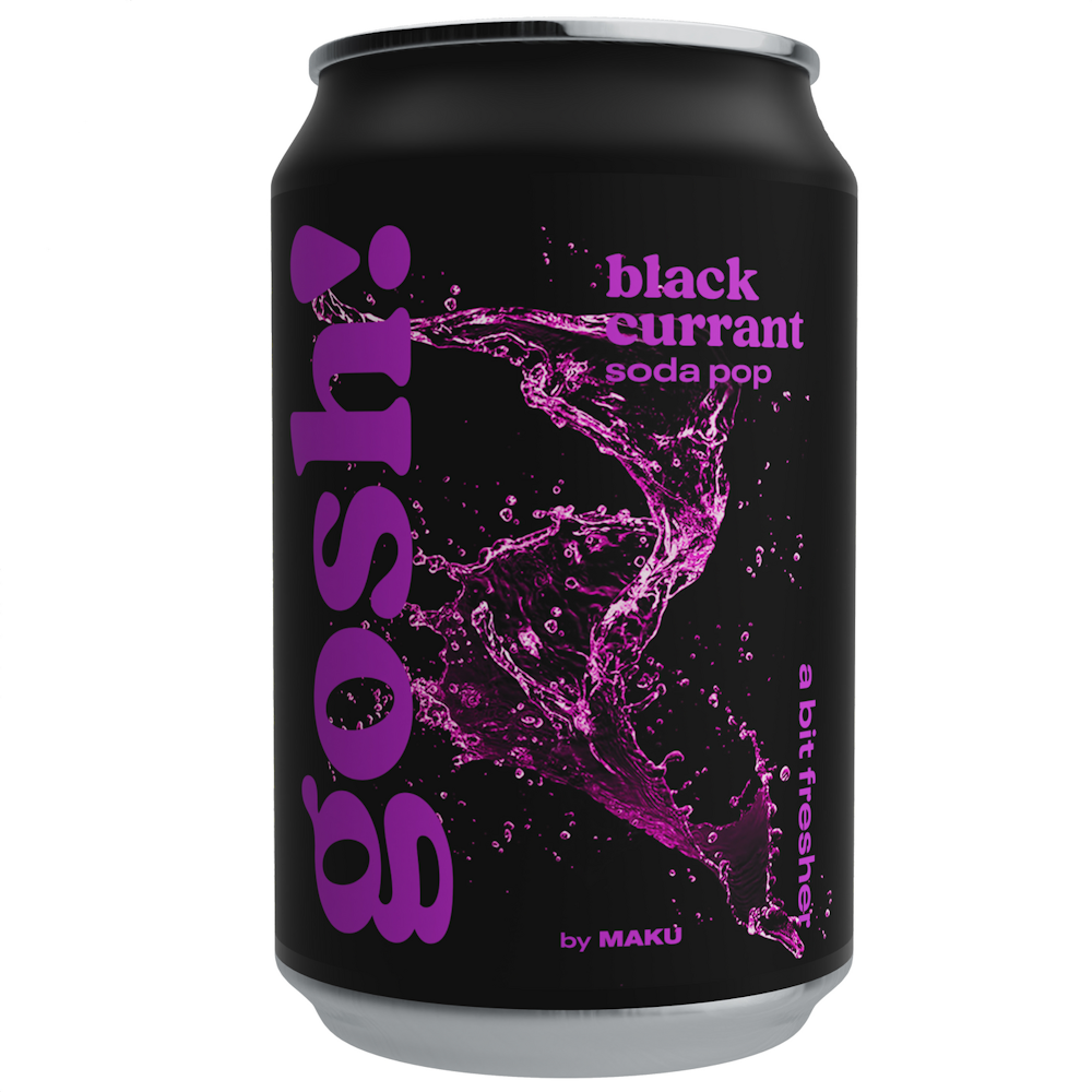 Gosh! Blackcurrant Soda Pop virvoitusjuoma 0,33l - HoReCa-tukku Kespro