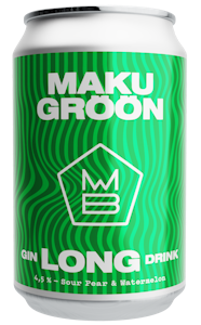 Maku Gröön Gin Long Drink Päärynä-vesimeloni 4,5% 0,33l