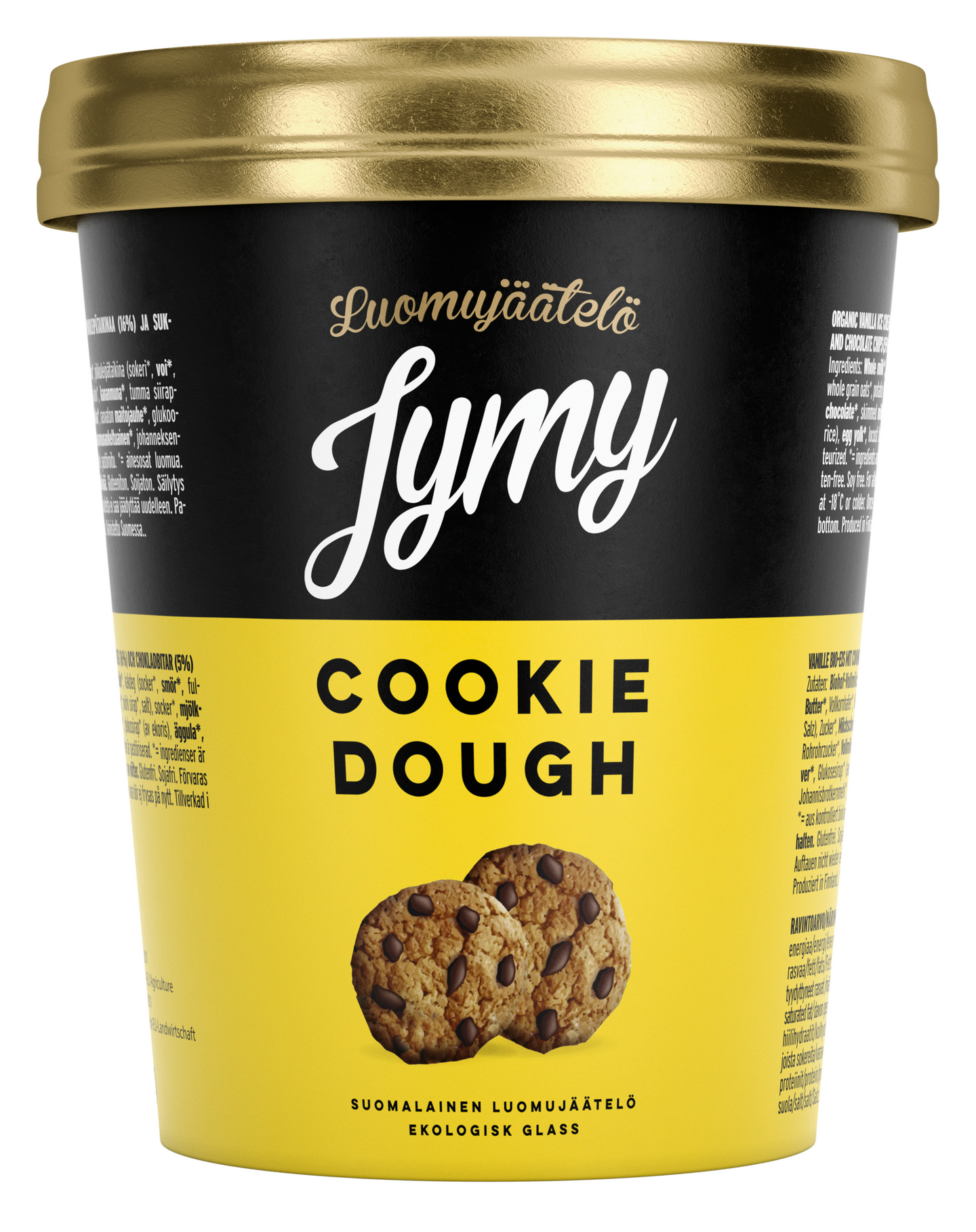 Jymy luomujäätelö 500ml cookie dough