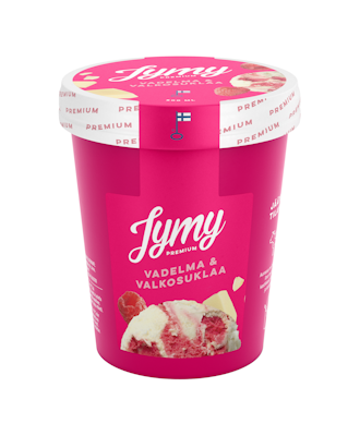Jymy Vadelma & Valkosuklaajäätelö 500ml