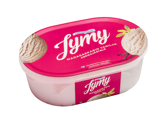 Jymy Madagaskarin vanilja kermajäätelö 900ml laktoositon