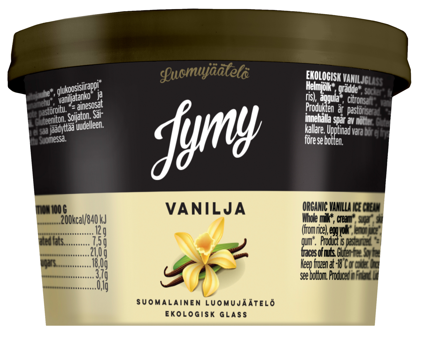 Jymy Luomujäätelö Vanilja 75ml