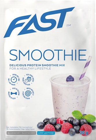FAST Protein Smoothie Mix 30g Mustikka-vadelma | K-Ruoka Verkkokauppa