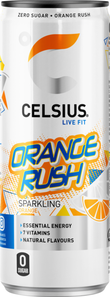 Celsius Orange Rush energiajuoma 0,355l VARTTILAVA