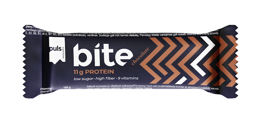 Puls Bite vähäsokerinen proteiinipatukka chocolate 35g