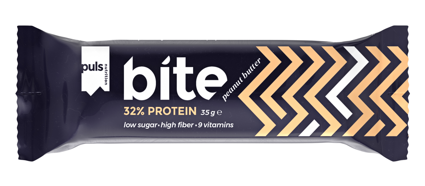 Puls Bite vähäsokerinen proteiinipatukka peanut butter 35g