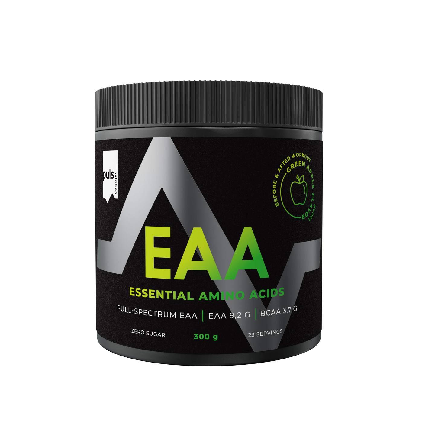PULS EAA 300 g vihreän omenan makuinen EAA aminohappojuomajauhe