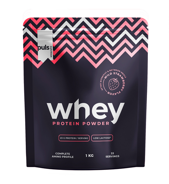 Puls Whey proteiinijauhe 1kg Metsämansikka