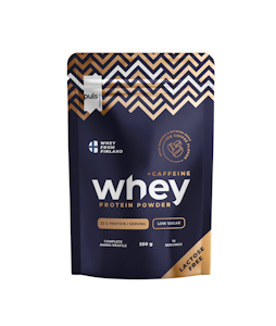 Puls Whey +kofeiini heraproteiinijauhe 550g jääkahvi