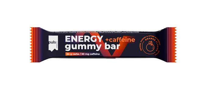 Puls gummy energiapatukka 30g appelsiini + kofeiini