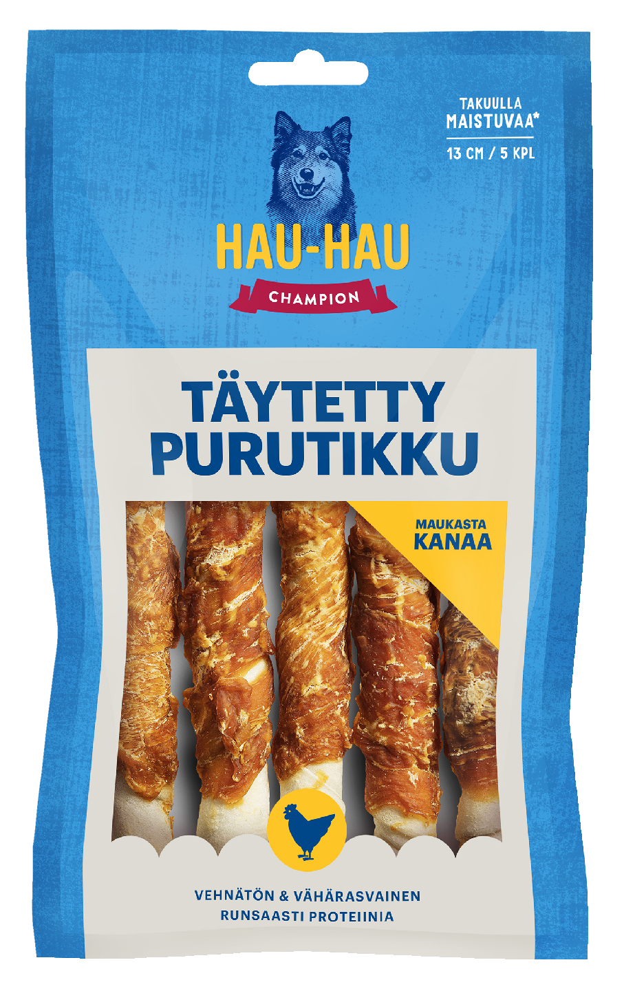 Hau-Hau Champion täytetty purutikku 5kpl 180g