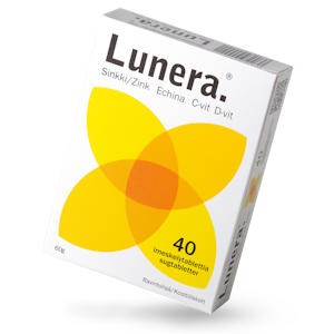 Lunera Sinkki Echina C-vit D-vit aikuisille 40 imeskelytablettia 44g