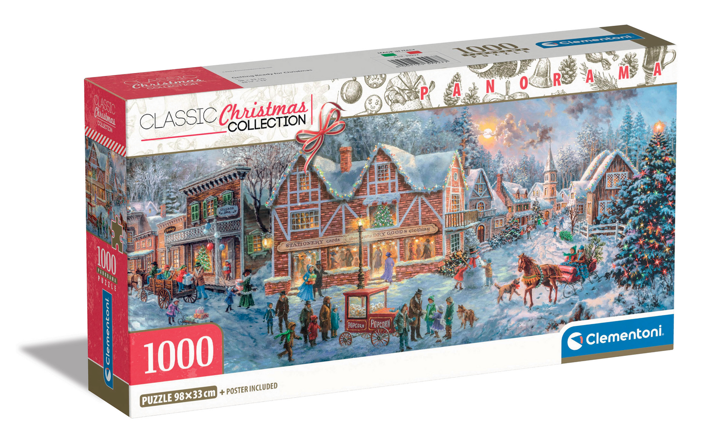 Clementoni Panorama -joulupalapeli 1000 palaa