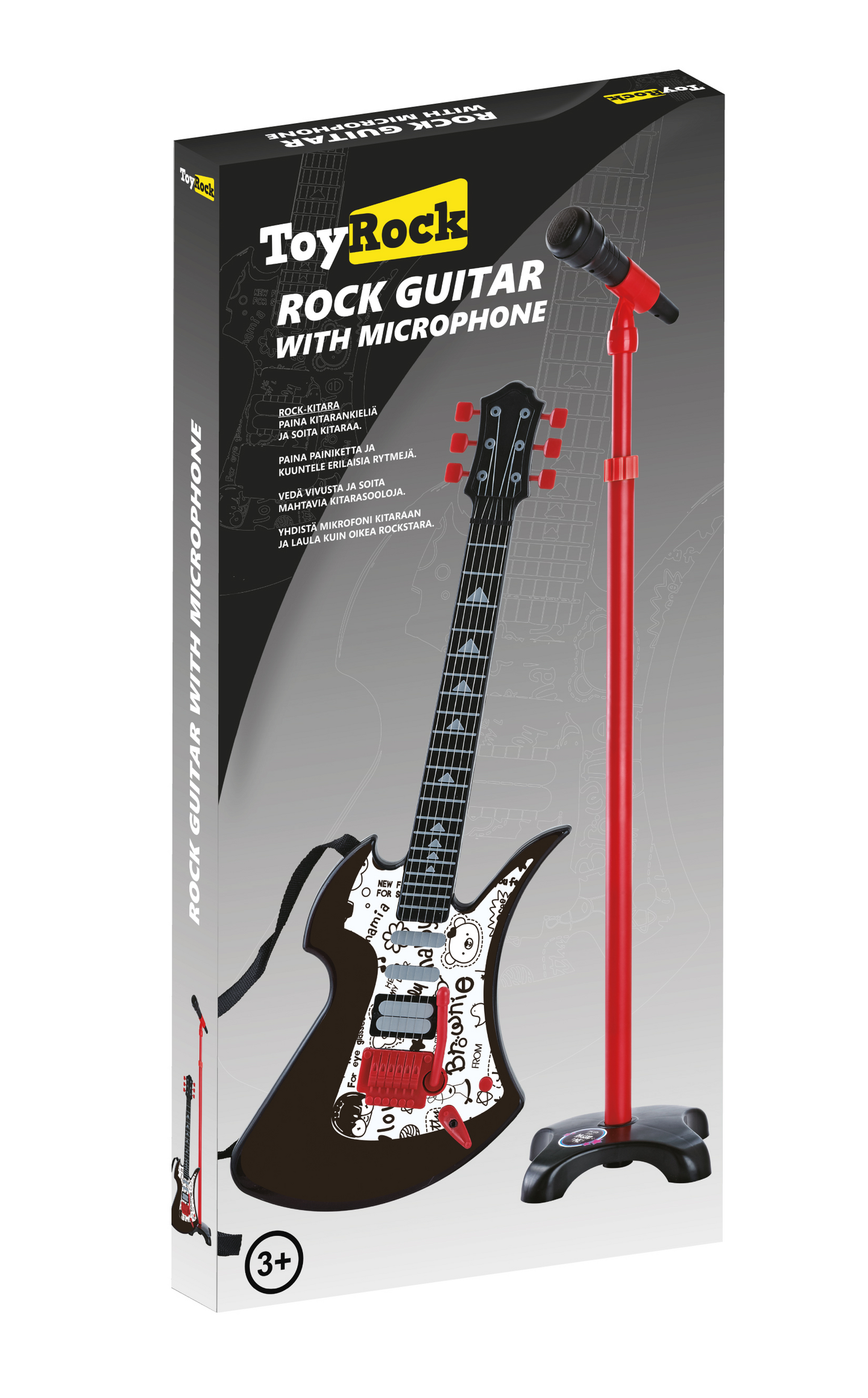 Rock-kitara ja mikrofoni