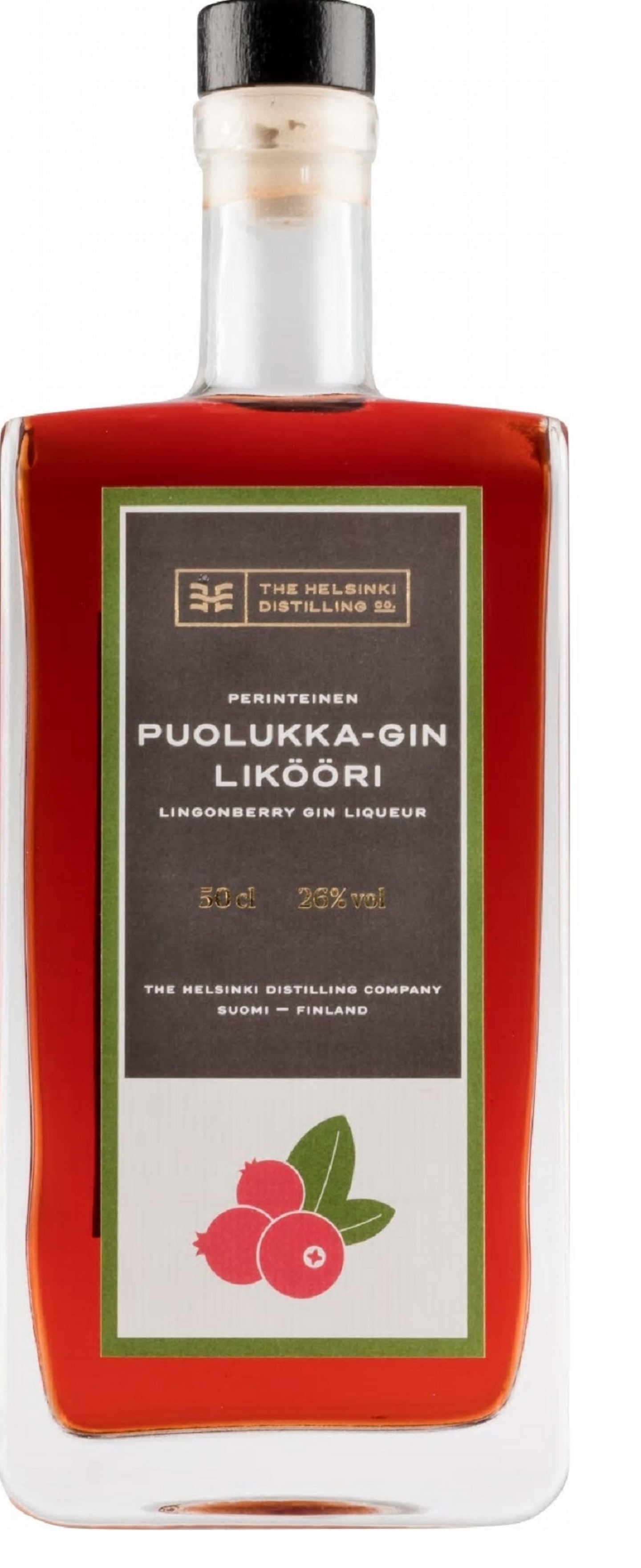 Helsinki perinteinen puolukka - gin likööri 50cl 26%