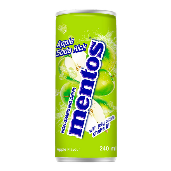 Mentos Apple Soda Kick hiilihapoton virvoitusjuoma 0,24l