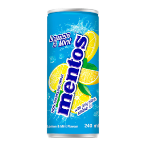 Mentos Lemon Mint hiilihapoton virvoitusjuoma 0,24l