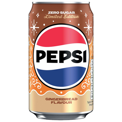 Pepsi Gingerbread Zero Sugar virvoitusjuoma 0,33l