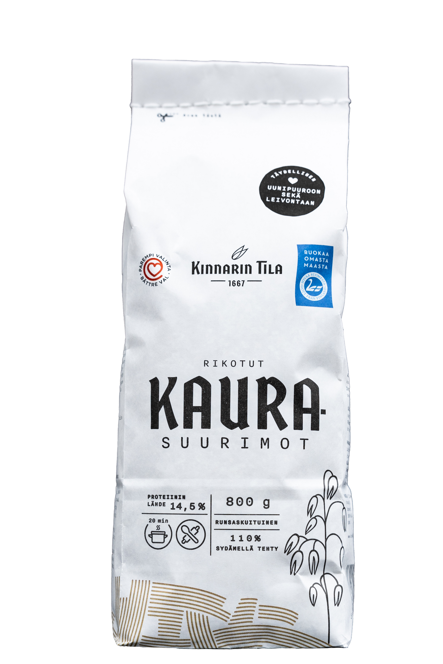 Kinnarin Tila rikottu kaurasuurimo 800g