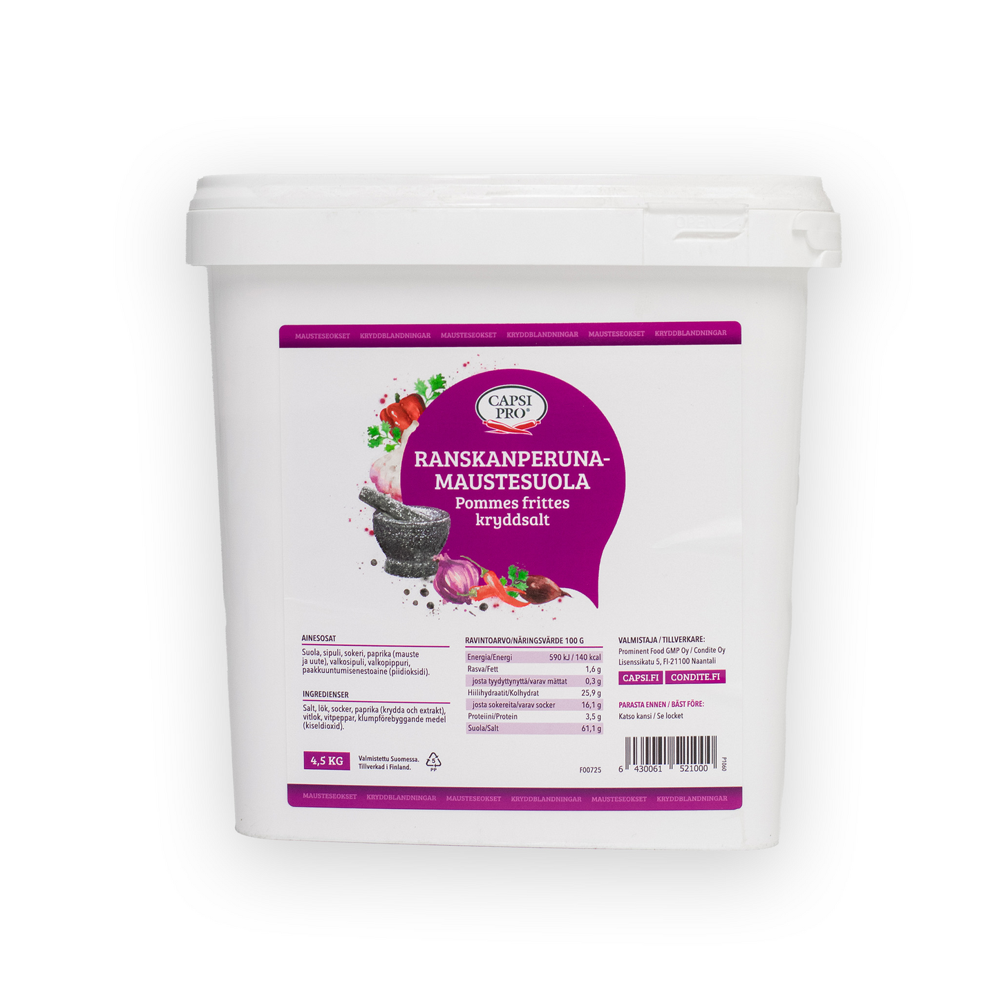 Capsi Pro ranskanperunamaustesuola sanko 4,5 kg