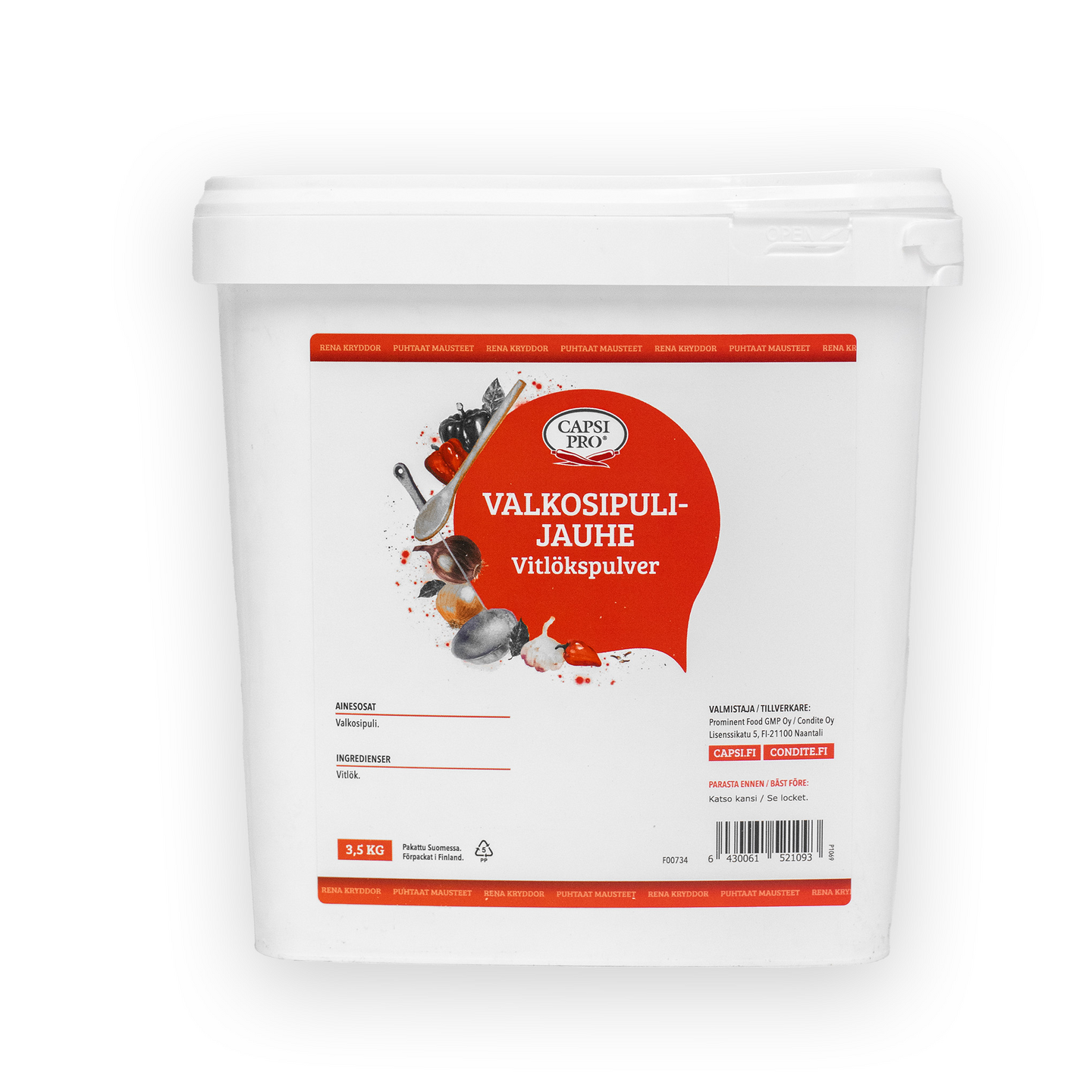 Capsi Pro valkosipulijauhe sanko 3,5 kg