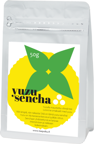 Teepolku Yuzu Sencha 50 g, Japanilainen yuzulla maustettu vihreä tee