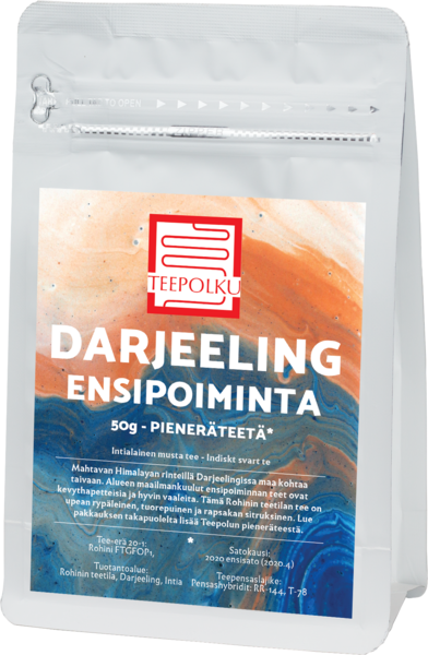 Teepolku musta tee 50 g ensipoiminnan Darjeeling