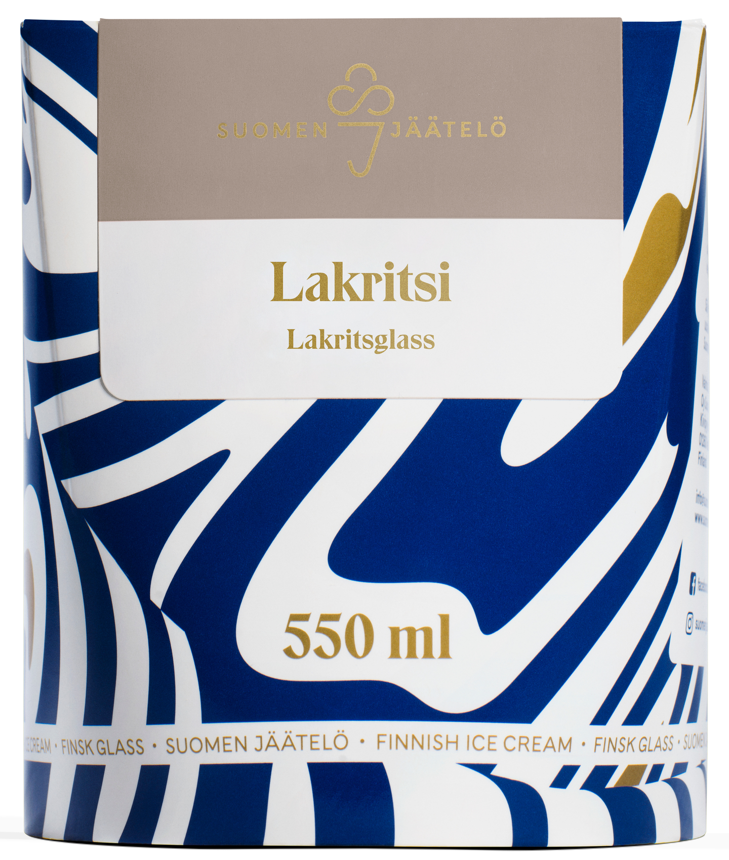 Suomen jäätelö lakritsijäätelö 550 ml