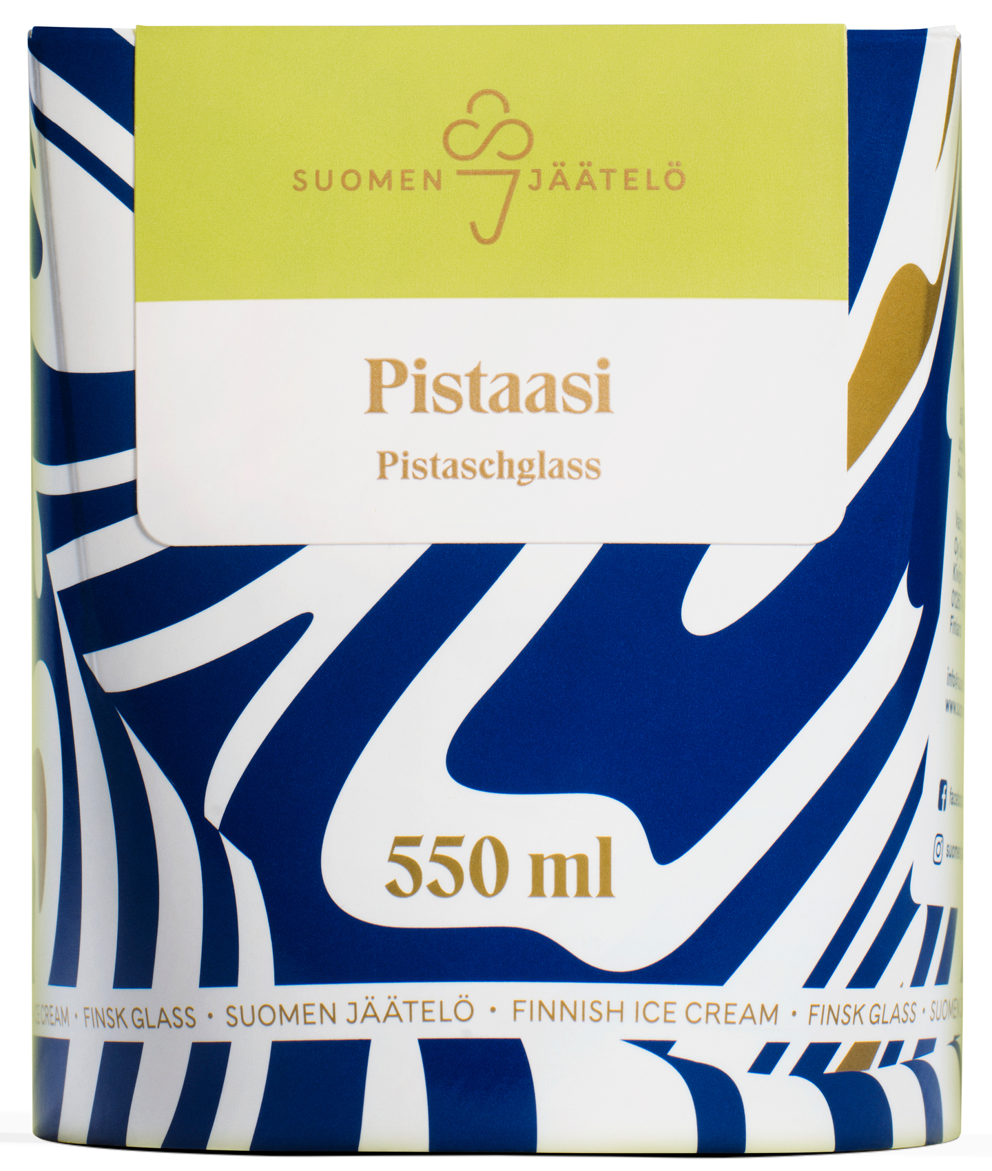 Suomen jäätelö pistaasijäätelö 550 ml