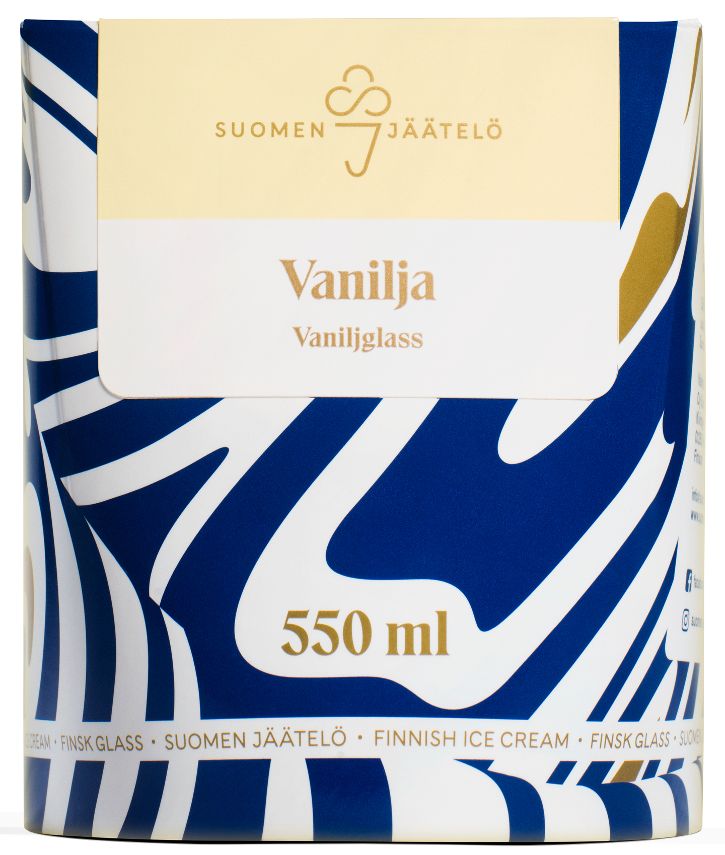 Suomen jäätelö vaniljajäätelö 550 ml — HoReCa-tukku Kespro