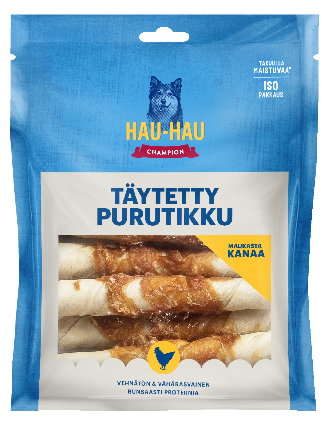 Hau-Hau Champion herkkuluut täytetty purutikku 400g 13cm