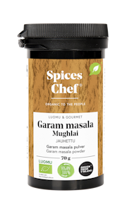 Spices Chef luomu Garam masala jauhettu 70g, BPA-vapaassa biomuovi maustepurkissa